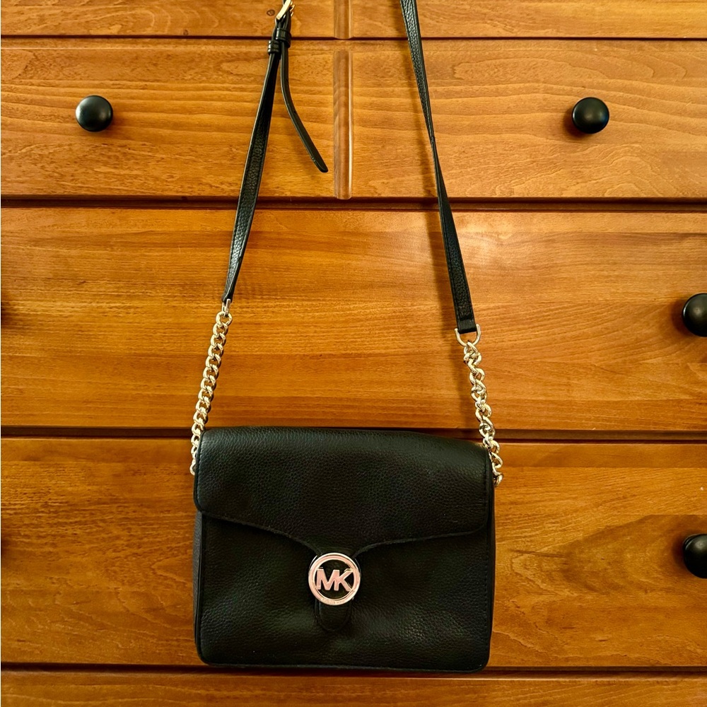 Michael Kors Black Leather Purse- Used